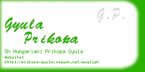 gyula prikopa business card